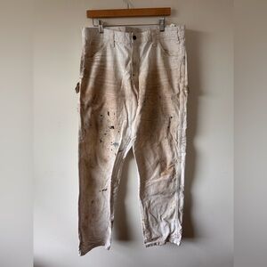 Vintage Dickies Carpenter Pants Paint Splatter Workwear 38x32